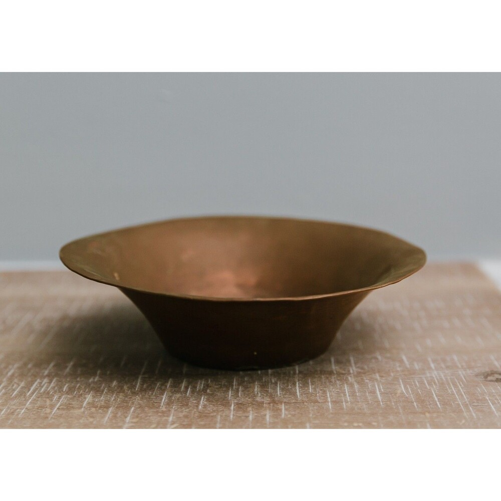 Vintage Small Copper Bowl Rustic Patina